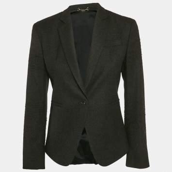 Gucci Dark Grey Wool Single Breasted Blazer M