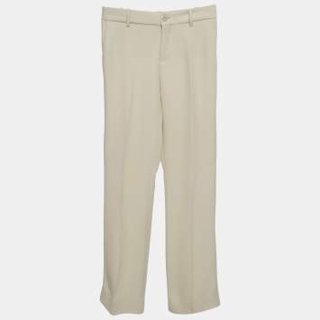 Gucci Cream Crepe Flared Trousers M