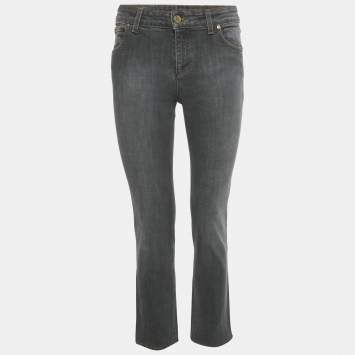 مملوكة مسبقًا �بنطلون جينز غوتشي سكيني دينم رمادي خصر 27 بوصة