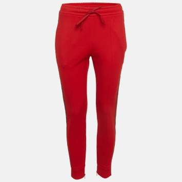 مملوكة مسبقًا Gucci Red Jersey Track Pants S