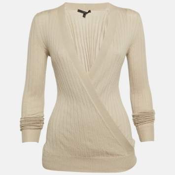 مملوكة مسبقًا Gucci Beige Knitted Knitwear S