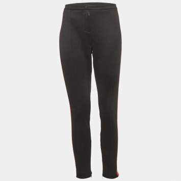 مملوكة مسبقًا Gucci Black Logo Tape Jersey Detail Track Pants L