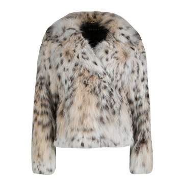 Pre Owned Gucci Beige Lynx Cat Fur Jacket S