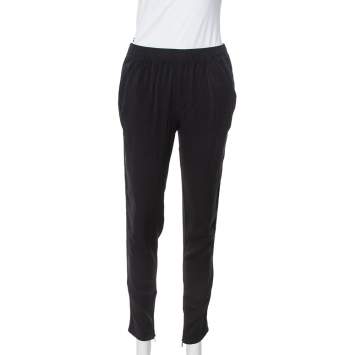 Gucci Black Silk Crepe Tapered Trousers S