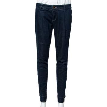 Pre Owned Gucci Dark Blue Denim Tapered Jeans S