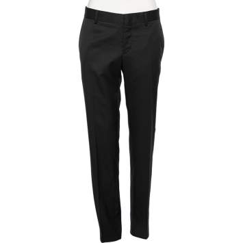 Pre Owned Gucci Black Wool Formal Pants L 