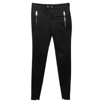 Pre Owned Gucci Black Cotton Tapered Leg Pants XS