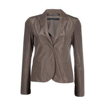 Pre Owned Gucci Brown Silk Blazer S