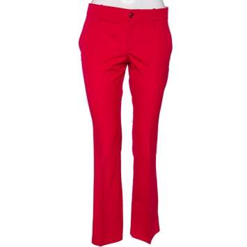 Pre Owned Gucci Pink Wool Tailored Pants M