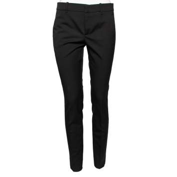 Pre Owned Gucci Black Wool Straight Leg Trousers S