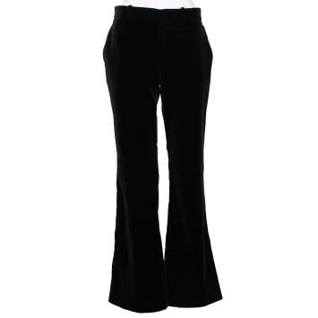 Pre Owned Gucci Black Velvet High Waisted Flared Trousers M