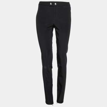 Pre Owned Gucci Black Crepe Zipped Hem Detail Slim Fit Pants M