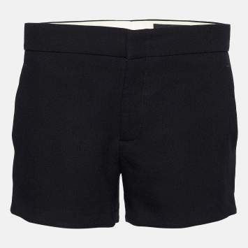 Pre Owned Gucci Black Crepe Pocket Detail Shorts S