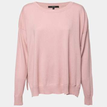 Pre Owned Gucci Pink Cashmere Crew Neck Long Sleeve Sweater L