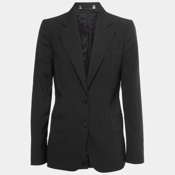 Pre Owned Gucci Black Wool Single Breasted Blazer M
