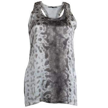 Pre Owned Gucci Snakeskin Print Sleeveless  Racerback Tank Top S