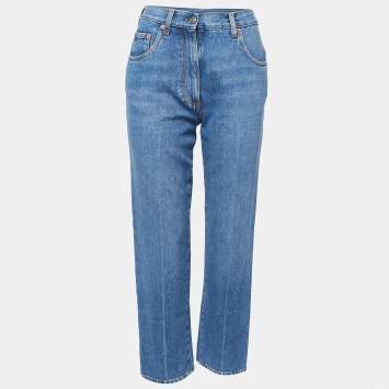 Pre Owned Gucci Blue Denim Horsebit 80s Fit Jeans S Waist 26"