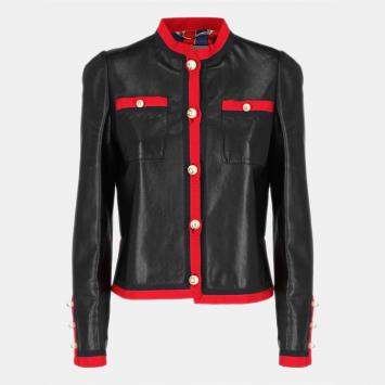 Pre Owned Gucci  Women's Leather Blazer - Black - M