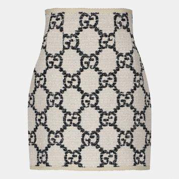 Pre Owned Gucci  Women's Cotton Mini Skirt - Black - S