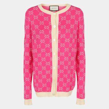 Pre Owned Gucci  Women's Cotton Cardigan - Ecru - L
