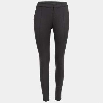 Pre Owned Gucci Grey Wool Blend Buttoned Formal Trousers M