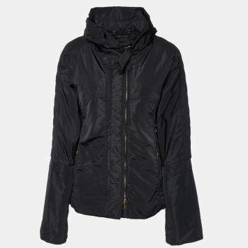 Pre Owned Gucci Black Nylon Hooded Puffer Jacket M