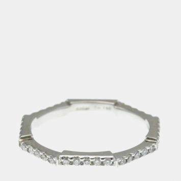 مملوكة مسبقًا خاتم غوتشي رابط للحب ذهب أبيض عيار 18 خاتم موضه ألماس فضي