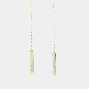 مملوكة مسبقًا Gucci Lariat Earrings 18K Yellow Gold Drop Earrings Gold