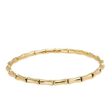 Pre Owned Gucci Bamboo 18K Yellow Gold Strech Bracelet 18