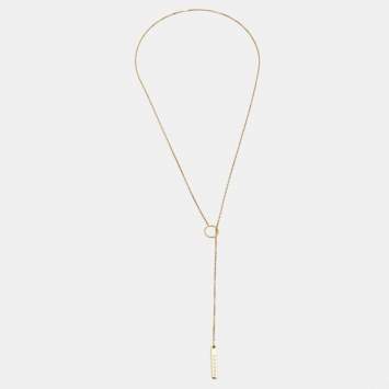 Pre Owned Gucci Link To Love 18K Yellow Gold Lariat Necklace