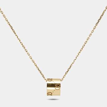 Pre Owned Gucci Icon Twirl 18K Yellow Gold Pendant Necklace