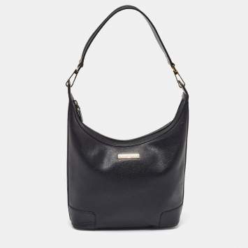 Pre Owned Gucci Black Leather Shoulder Bag