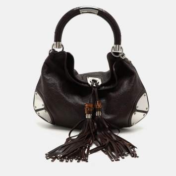 Pre Owned Gucci Brown Guccissima Leather Babouska Indy Hobo