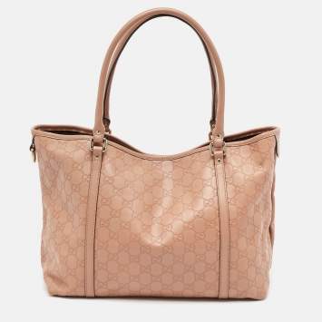 Pre Owned Gucci Beige Guccissima Leather Joy Shopper Tote