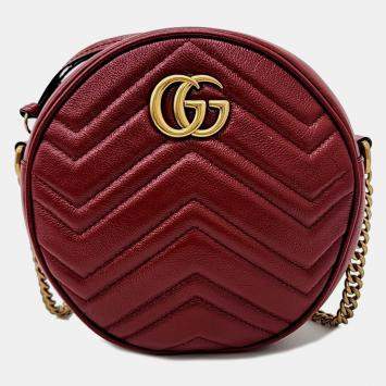 Pre Owned Gucci Marmont round shoulder bag