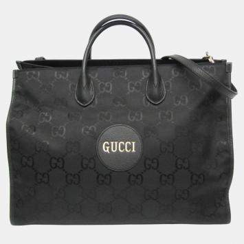 Pre Owned Gucci Black Leather, Nylon Off The Grid  Tote Bag