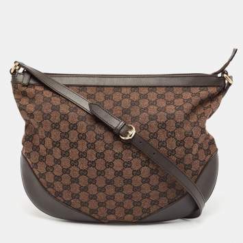 Pre Owned Gucci Brown GG Canvas Shoulder Bag
