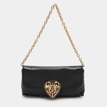 Pre Owned Gucci Black Leather Hysteria Chain Shoulder Bag