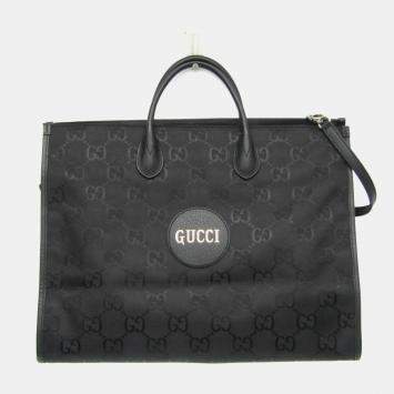 Pre Owned Gucci Black Nylon Canvas GG Off The Grid Shoulder Bag