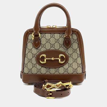 Pre Owned Gucci Horsebit 1955 Mini Top Handle Bag