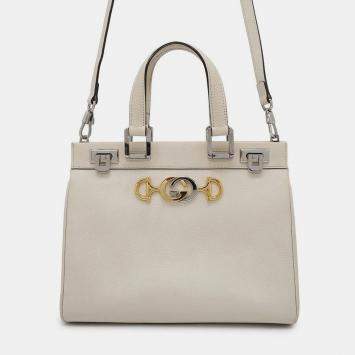 Pre Owned Gucci Zumi 2Wayhandbag Ivory Leather