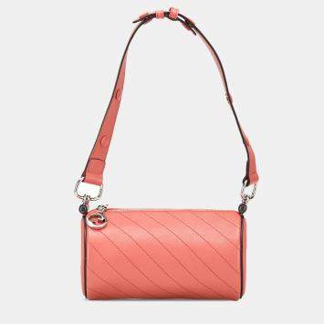 Pre Owned Gucci Pink Leather Blondie Mini Shoulder Bag