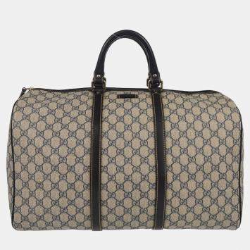 Gucci Navy GG Supreme Duffle Bag