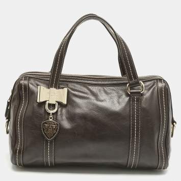 Gucci Choco Brown Leather Duchessa Boston Bag