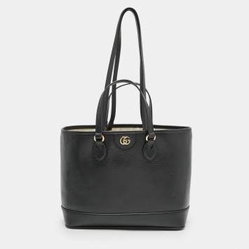 Gucci Black Leather Medium Ophidia Tote