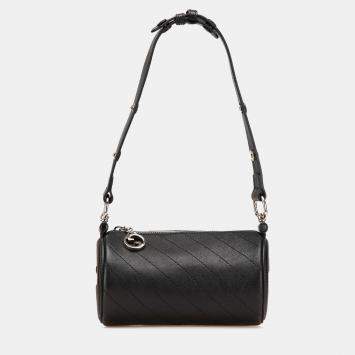 Pre Owned Gucci Black Mini Leather Blondie Shoulder Bag