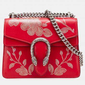 Gucci Red Limited Edition Chinese New Year Mini Leather Dionysus Crossbody