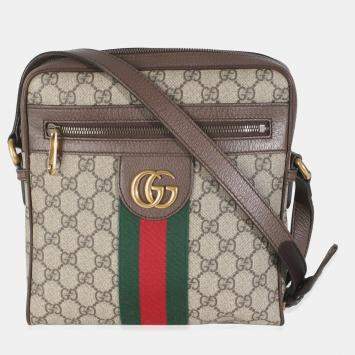 Gucci Beige GG Supreme Ophidia Small Messenger Bag