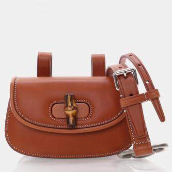 Gucci Mini Calfskin Bamboo 1947 Waist Bag