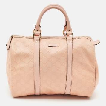 Gucci Peach Guccissima Leather Medium Joy Boston Bag